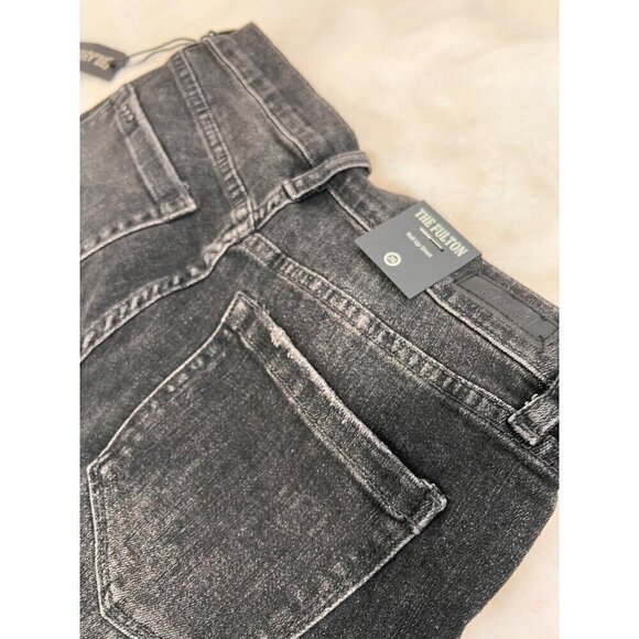 New BLANKNYC Size 26 The Fulton Rollup Shorts Washed Black Cutoff Denim - Picture 11 of 14